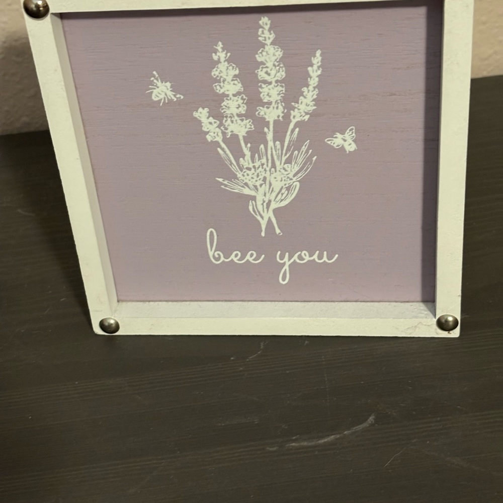 Lavender 'Bee You' Wall Art